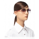 Prada - Geometric Shape Sunglasses - Plum Pale Gold - Prada Collection - Sunglasses - Prada Eyewear