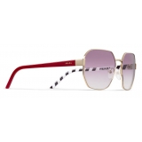 Prada - Geometric Shape Sunglasses - Plum Pale Gold - Prada Collection - Sunglasses - Prada Eyewear