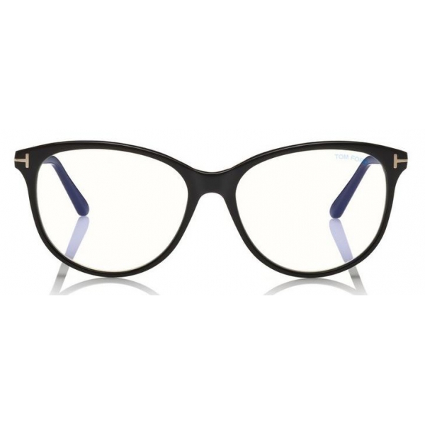 Tom Ford - Blue Block Optical Glasses - Occhiali Cat-Eye in Acetato - Nero - FT5544-B - Occhiali da Vista - Tom Ford Eyewear