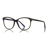 Tom Ford - Blue Block Optical Glasses - Occhiali Cat-Eye in Acetato - Nero - FT5544-B - Occhiali da Vista - Tom Ford Eyewear