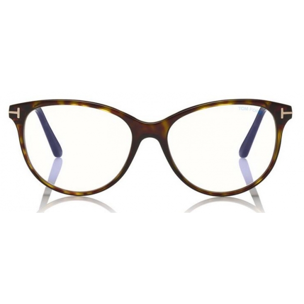 Tom Ford - Blue Block Optical Glasses - Cat-Eye Optical Glasses - Dark Havana - FT5544-B - Optical Glasses - Tom Ford Eyewear