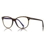 Tom Ford - Blue Block Optical Glasses - Cat-Eye Optical Glasses - Dark Havana - FT5544-B - Optical Glasses - Tom Ford Eyewear