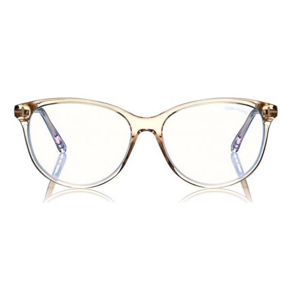 Tom Ford - Blue Block Optical Glasses - Occhiali Cat-Eye - Rosa Ghiaccio - FT5544-B - Occhiali da Vista - Tom Ford Eyewear