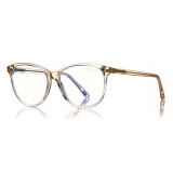 Tom Ford - Blue Block Optical Glasses - Occhiali Cat-Eye - Rosa Ghiaccio - FT5544-B - Occhiali da Vista - Tom Ford Eyewear