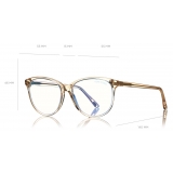 Tom Ford - Blue Block Optical Glasses - Occhiali Cat-Eye - Rosa Ghiaccio - FT5544-B - Occhiali da Vista - Tom Ford Eyewear