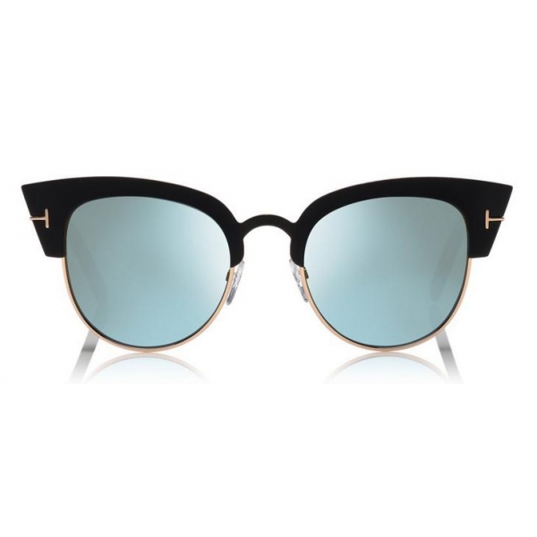 Tom Ford - Alexandra Sunglasses - Cat-Eye Acetate Sunglasses - Black Blue - FT0607 - Sunglasses - Tom Ford Eyewear