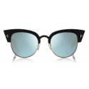Tom Ford - Alexandra Sunglasses - Occhiali da Sole Cat-Eye in Acetato - Nero Blu - FT0607 - Occhiali da Sole - Tom Ford Eyewear