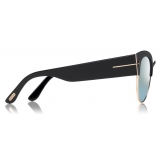 Tom Ford - Alexandra Sunglasses - Cat-Eye Acetate Sunglasses - Black Blue - FT0607 - Sunglasses - Tom Ford Eyewear