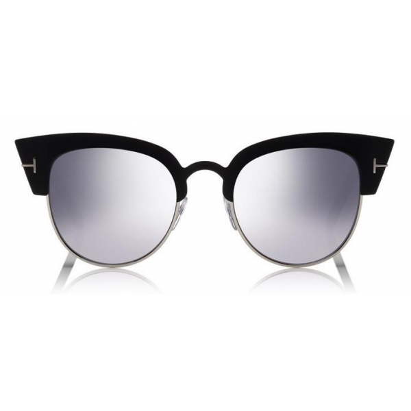 Tom Ford - Alexandra Sunglasses - Cat-Eye Acetate Sunglasses - Black Honey  - FT0607 - Sunglasses - Tom Ford Eyewear - Avvenice