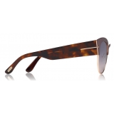 Tom Ford - Alexandra Sunglasses - Occhiali da Sole Cat-Eye in Acetato - Rosa - FT0607 - Occhiali da Sole - Tom Ford Eyewear