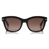 Tom Ford - Polarized Lauren Sunglasses - Squared Acetate Sunglasses - Black - FT0614-P - Sunglasses - Tom Ford Eyewear