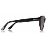 Tom Ford - Polarized Lauren Sunglasses - Occhiali Quadrati in Acetato - Nero - FT0614-P - Occhiali da Sole - Tom Ford Eyewear