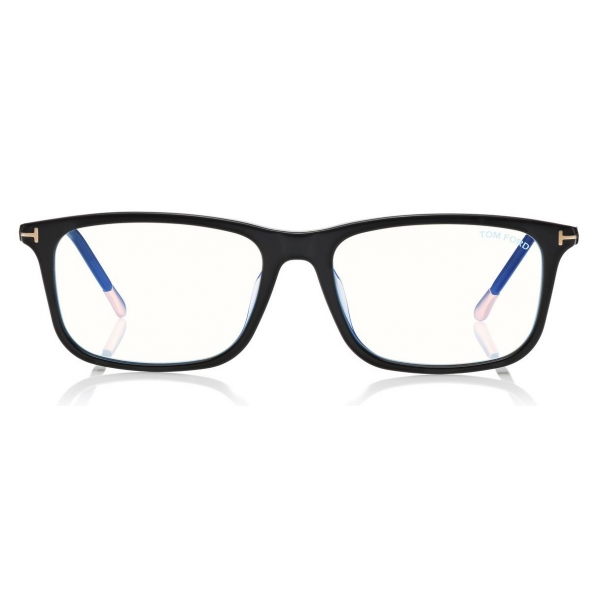 Tom Ford - Blue Block Optical Glasses - Occhiali Quadrati in Acetato - Nero - FT5646-D-B - Occhiali da Sole - Tom Ford Eyewear