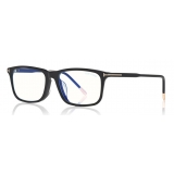 Tom Ford - Blue Block Optical Glasses - Occhiali Quadrati in Acetato - Nero - FT5646-D-B - Occhiali da Sole - Tom Ford Eyewear