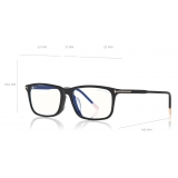 Tom Ford - Blue Block Optical Glasses - Occhiali Quadrati in Acetato - Nero - FT5646-D-B - Occhiali da Sole - Tom Ford Eyewear