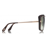 Tom Ford - Marissa Sunglasses - Square Acetate and Metal Sunglasses - Havana - FT0619 - Sunglasses - Tom Ford Eyewear