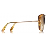 Tom Ford - Marissa Sunglasses - Square Acetate and Metal Sunglasses - Honey - FT0619 - Sunglasses - Tom Ford Eyewear