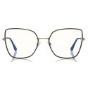 Tom Ford - Blue Block Optical Glasses - Occhiali in Metallo a Farfalla - Nero - FT5630-B - Occhiali da Vista - Tom Ford Eyewear