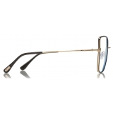 Tom Ford - Blue Block Optical Glasses - Occhiali in Metallo a Farfalla - Nero - FT5630-B - Occhiali da Vista - Tom Ford Eyewear