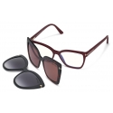 Tom Ford - Double Clip On Optical Glasses - Butterfly Optical Glasses - Red - FT5641-B - Optical Glasses - Tom Ford Eyewear