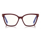 Tom Ford - Double Clip On Optical Glasses - Occhiali a Farfalla - Rosso - FT5641-B - Occhiali da Vista - Tom Ford Eyewear