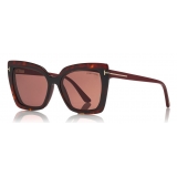 Tom Ford - Double Clip On Optical Glasses - Butterfly Optical Glasses - Red - FT5641-B - Optical Glasses - Tom Ford Eyewear