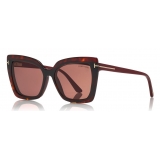 Tom Ford - Double Clip On Optical Glasses - Occhiali a Farfalla - Rosso - FT5641-B - Occhiali da Vista - Tom Ford Eyewear