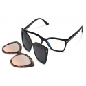 Tom Ford - Double Clip On Optical Glasses - Occhiali a Farfalla - Nero - FT5641-B - Occhiali da Vista - Tom Ford Eyewear