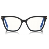 Tom Ford - Double Clip On Optical Glasses - Butterfly Optical Glasses - Black - FT5641-B - Optical Glasses - Tom Ford Eyewear