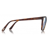 Tom Ford - Double Clip On Optical Glasses - Occhiali a Farfalla - Avana Rossa - FT5641-B - Occhiali da Vista - Tom Ford Eyewear