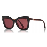 Tom Ford - Double Clip On Optical Glasses - Butterfly Optical Glasses - Havana - FT5641-B - Optical Glasses - Tom Ford Eyewear
