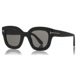 Tom Ford - Pia Sunglasses - Occhiali da Sole Quadrati in Acetato - Nero - FT0659 - Occhiali da Sole - Tom Ford Eyewear