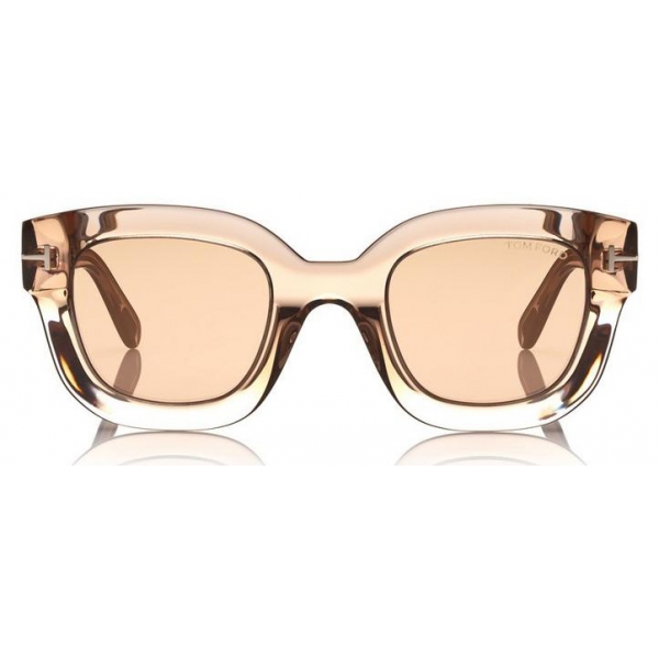 Tom Ford - Pia Sunglasses - Square Acetate Sunglasses - Champagne - FT0659 - Sunglasses - Tom Ford Eyewear