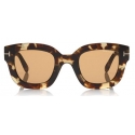 Tom Ford - Pia Sunglasses - Occhiali da Sole Quadrati in Acetato - Havana - FT0659 - Occhiali da Sole - Tom Ford Eyewear