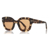 Tom Ford - Pia Sunglasses - Square Acetate Sunglasses - Havana - FT0659 - Sunglasses - Tom Ford Eyewear