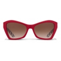 Prada - Occhiali Cat-Eye - Rubino Sabbia - Prada Collection - Occhiali da Sole - Prada Eyewear