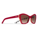 Prada - Cat Eye Sunglasses - Ruby Red Sandy Beige - Prada Collection - Sunglasses - Prada Eyewear