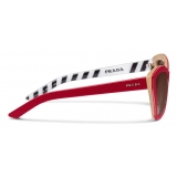 Prada - Cat Eye Sunglasses - Ruby Red Sandy Beige - Prada Collection - Sunglasses - Prada Eyewear