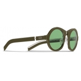 Prada - Occhiali Rotondi - Verde Militare - Prada Collection - Occhiali da Sole - Prada Eyewear