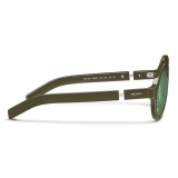 Prada - Occhiali Rotondi - Verde Militare - Prada Collection - Occhiali da Sole - Prada Eyewear