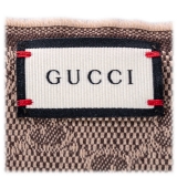 Gucci Vintage - GG Web Wool Scarf - Brown Red - Wool and Silk Scarf - Luxury High Quality