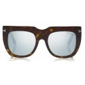 Tom Ford - Thea Sunglasses - Occhiali da Sole Quadrati in Acetato - Havana - FT0687 - Occhiali da Sole - Tom Ford Eyewear