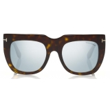 Tom Ford - Thea Sunglasses - Occhiali da Sole Quadrati in Acetato - Havana - FT0687 - Occhiali da Sole - Tom Ford Eyewear