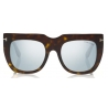 Tom Ford - Thea Sunglasses - Occhiali da Sole Quadrati in Acetato - Havana - FT0687 - Occhiali da Sole - Tom Ford Eyewear
