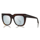 Tom Ford - Thea Sunglasses - Occhiali da Sole Quadrati in Acetato - Havana - FT0687 - Occhiali da Sole - Tom Ford Eyewear