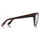 Tom Ford - Thea Sunglasses - Occhiali da Sole Quadrati in Acetato - Havana - FT0687 - Occhiali da Sole - Tom Ford Eyewear