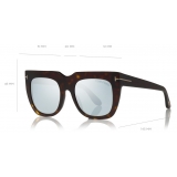 Tom Ford - Thea Sunglasses - Occhiali da Sole Quadrati in Acetato - Havana - FT0687 - Occhiali da Sole - Tom Ford Eyewear