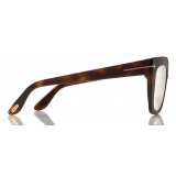 Tom Ford - Thea Sunglasses - Occhiali da Sole Quadrati in Acetato - Havana Rosa - FT0687 - Occhiali da Sole - Tom Ford Eyewear