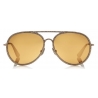 Tom Ford - Antibes Sunglasses - Occhiali Pilot in Metallo - Oro Rosa Marroni - FT0728 - Occhiali da Sole - Tom Ford Eyewear