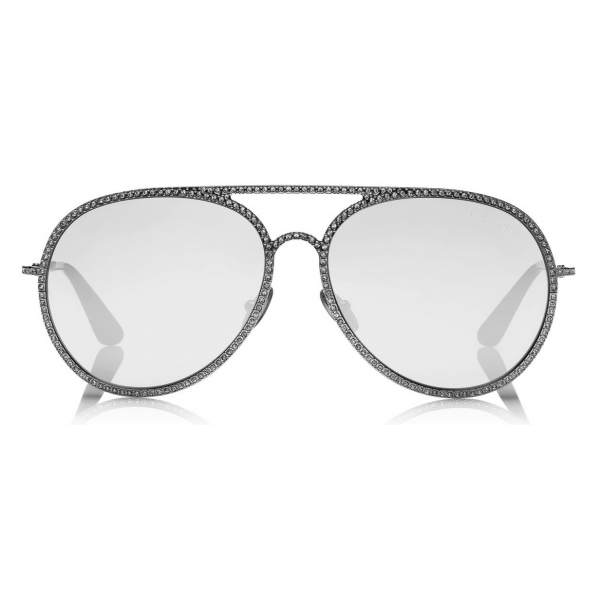 Tom Ford - Antibes Sunglasses - Pilot Metal Sunglasses - White Gold - FT0728 - Sunglasses - Tom Ford Eyewear